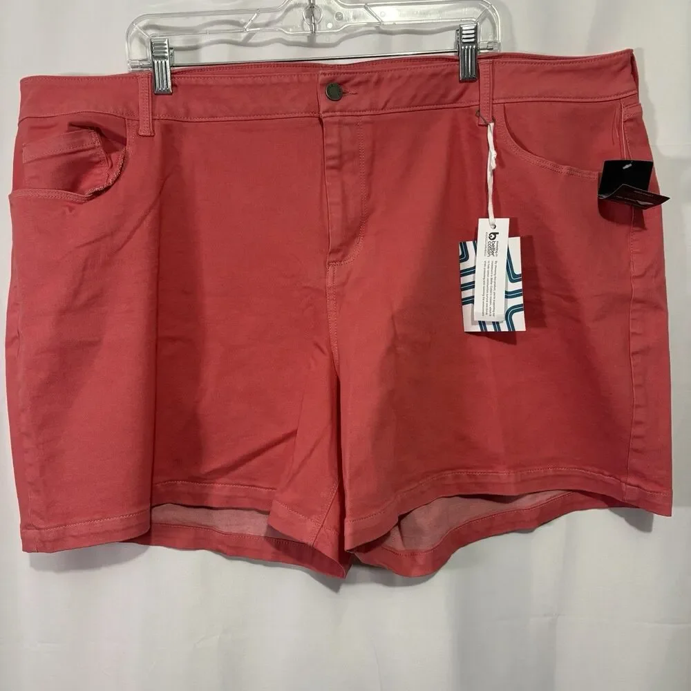 MARKET & SPRUCE StitchFix Dark Pink Dylan High Rise Garment Dye Short Womens 24W
